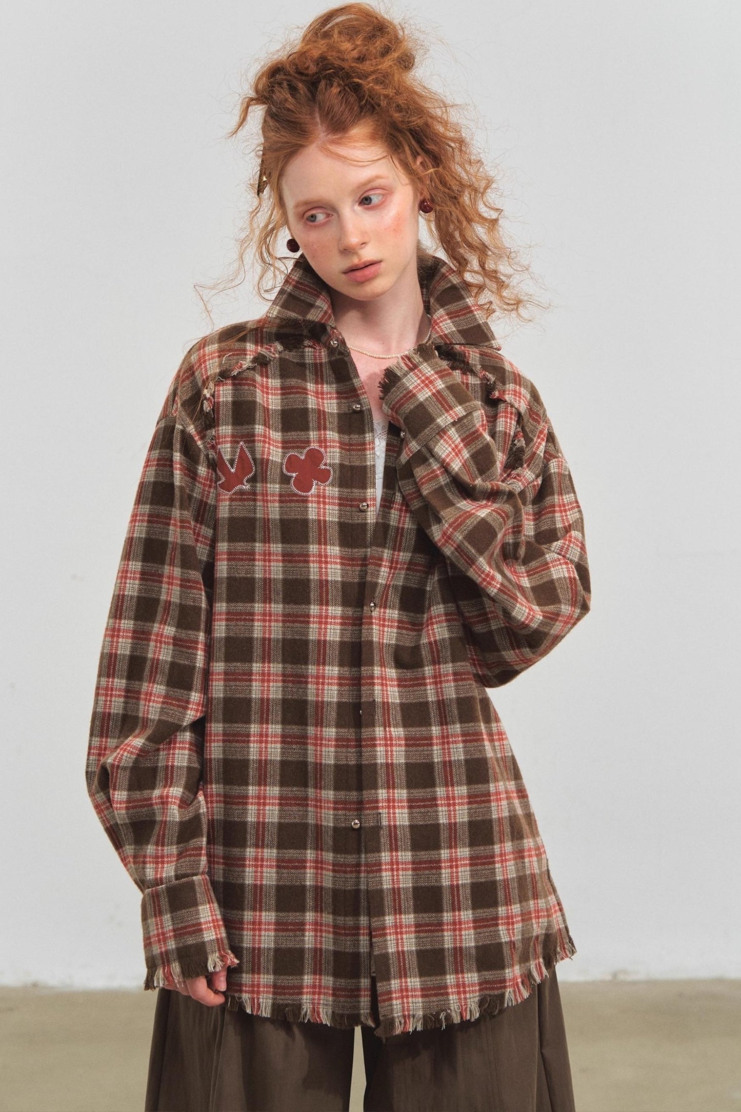 Fun Fringe Plaid Shirt