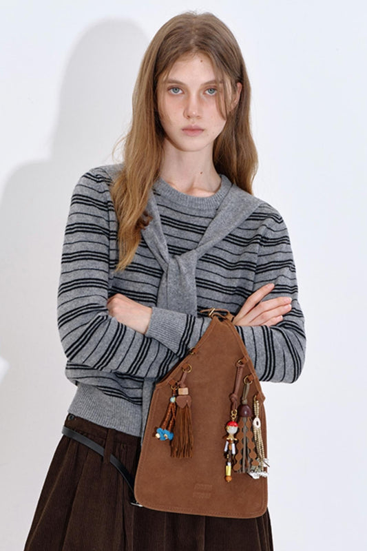 Layered Wool Shawl Top