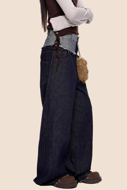 Retro Loose Denim Trousers