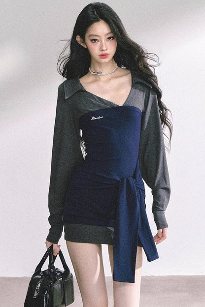 V-Neck Slimming Dress