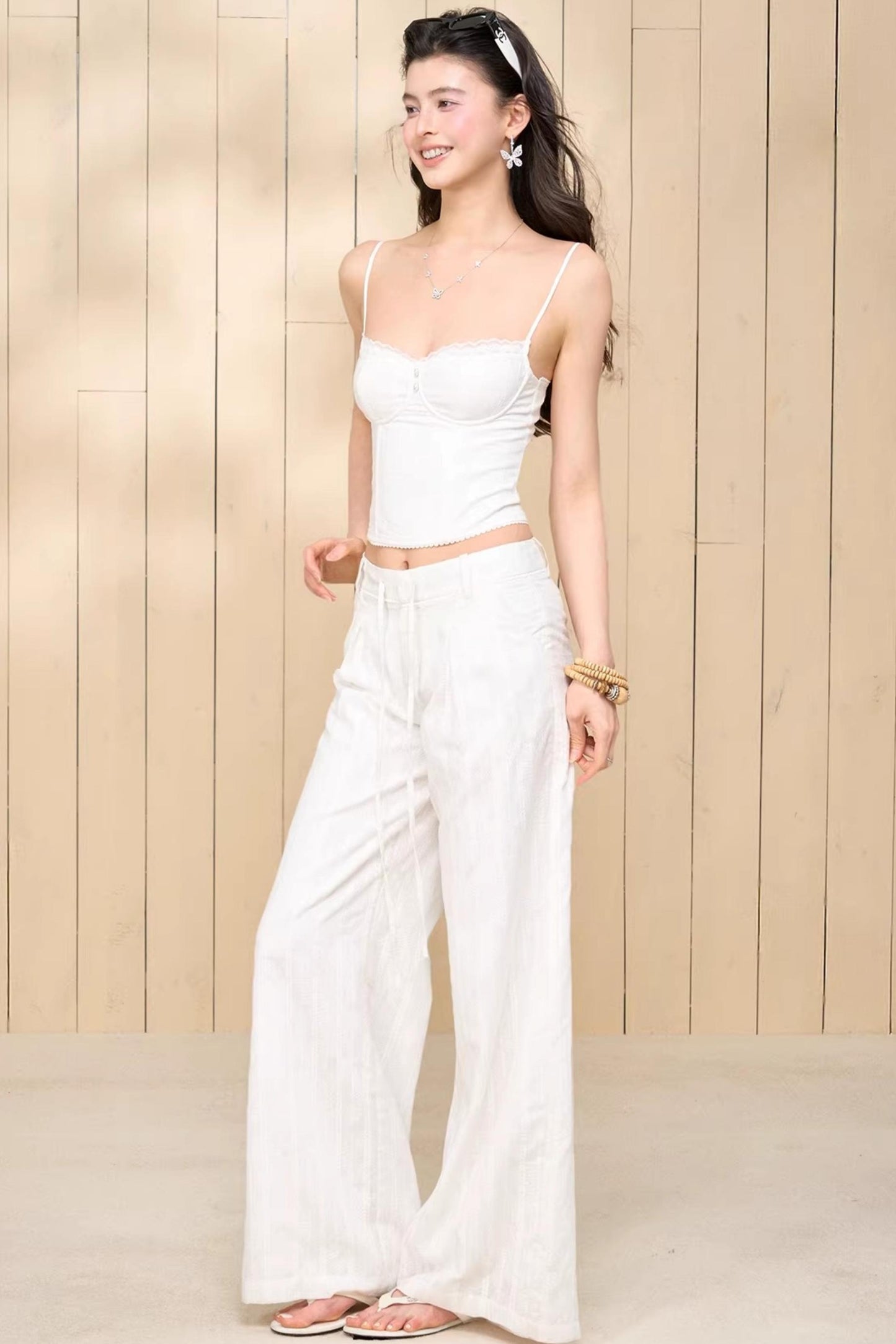 Lace Camisole Pants Suit Set-Up
