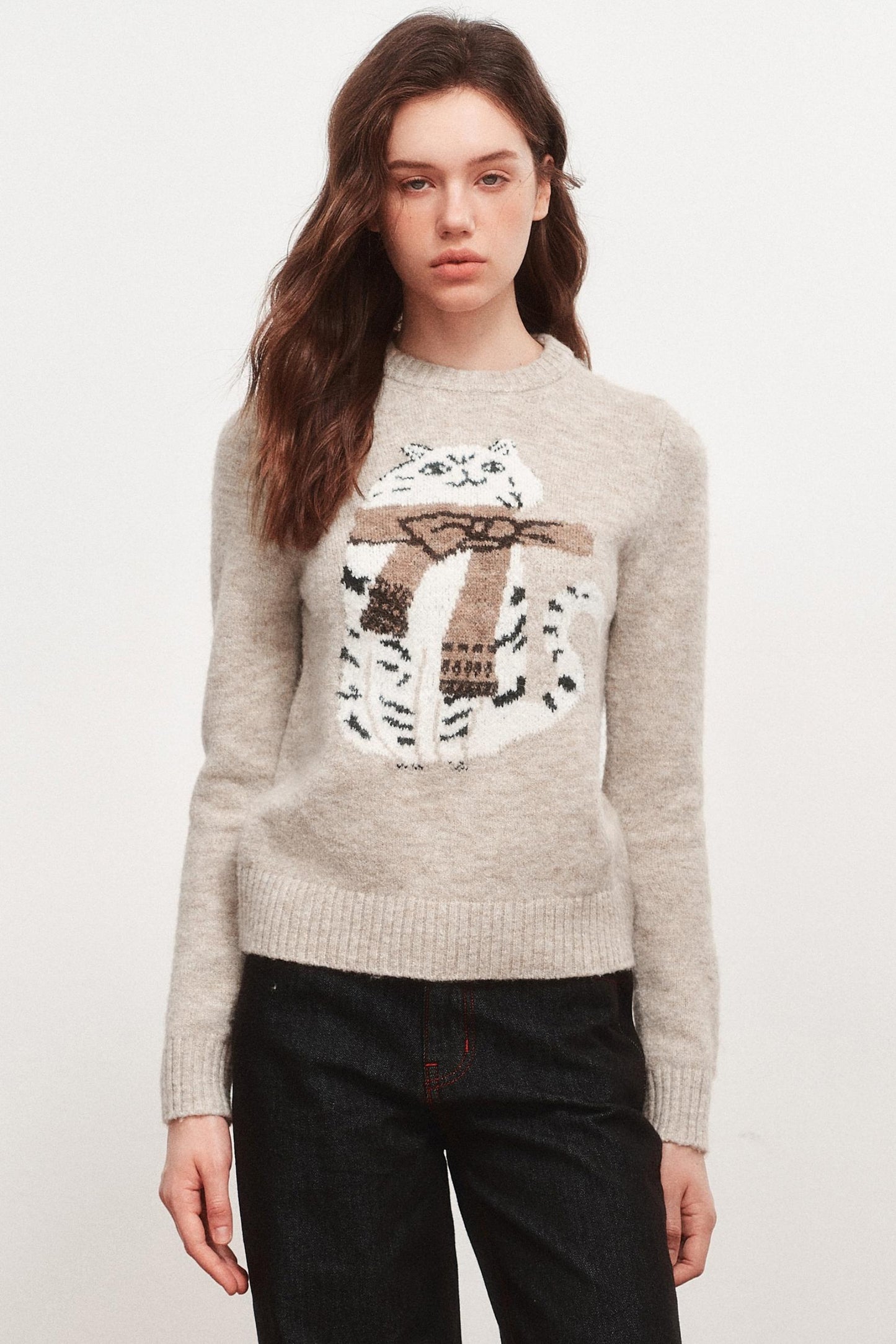 Kitten Crew Neck Sweater