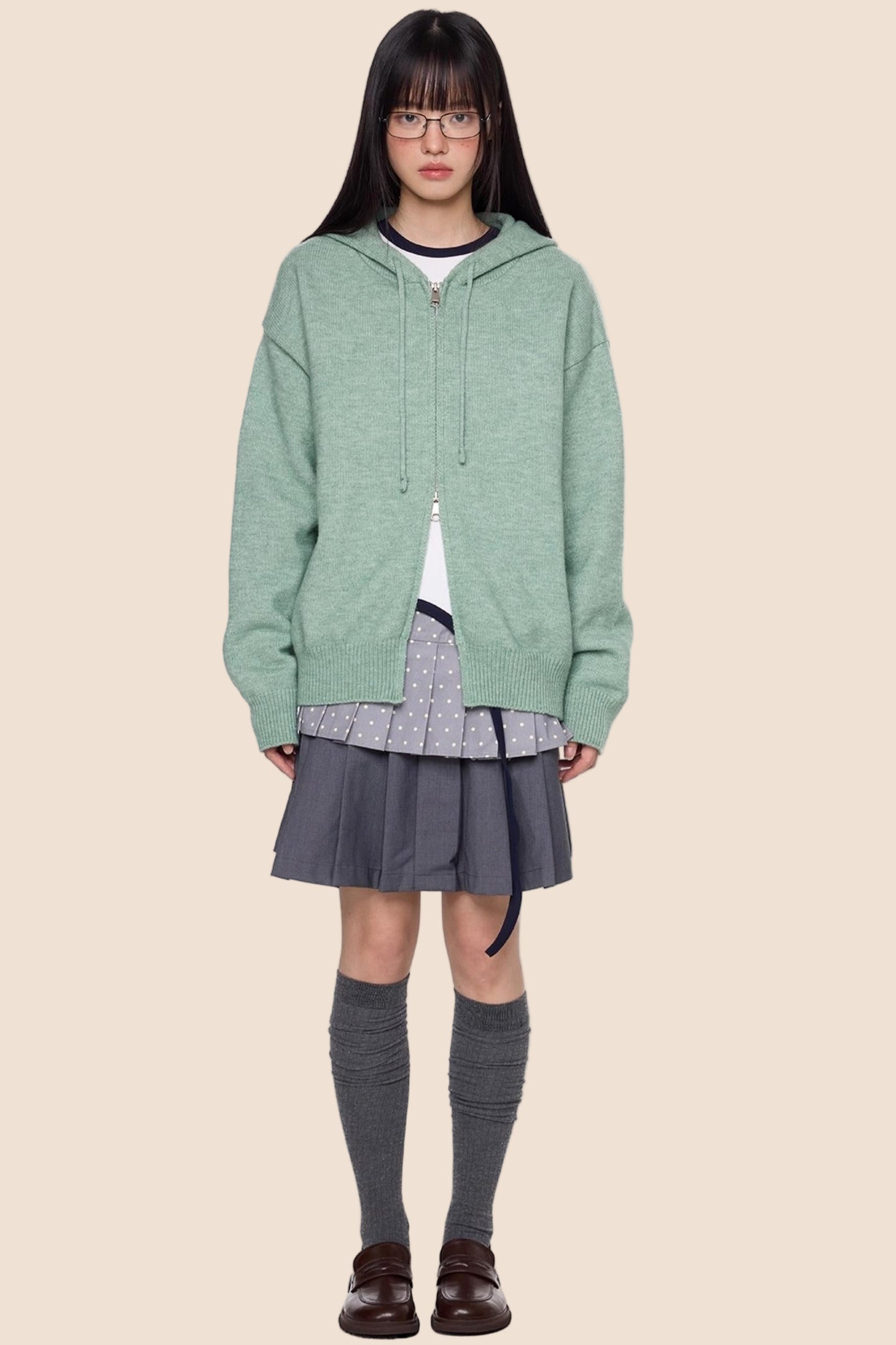 Fall Knit Hooded Cardigan