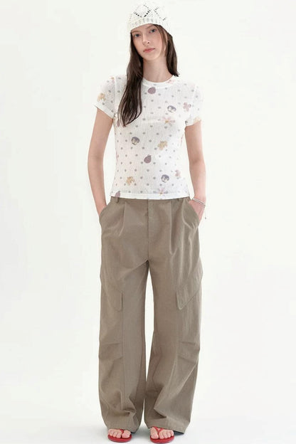 Polka Dot Slim Top