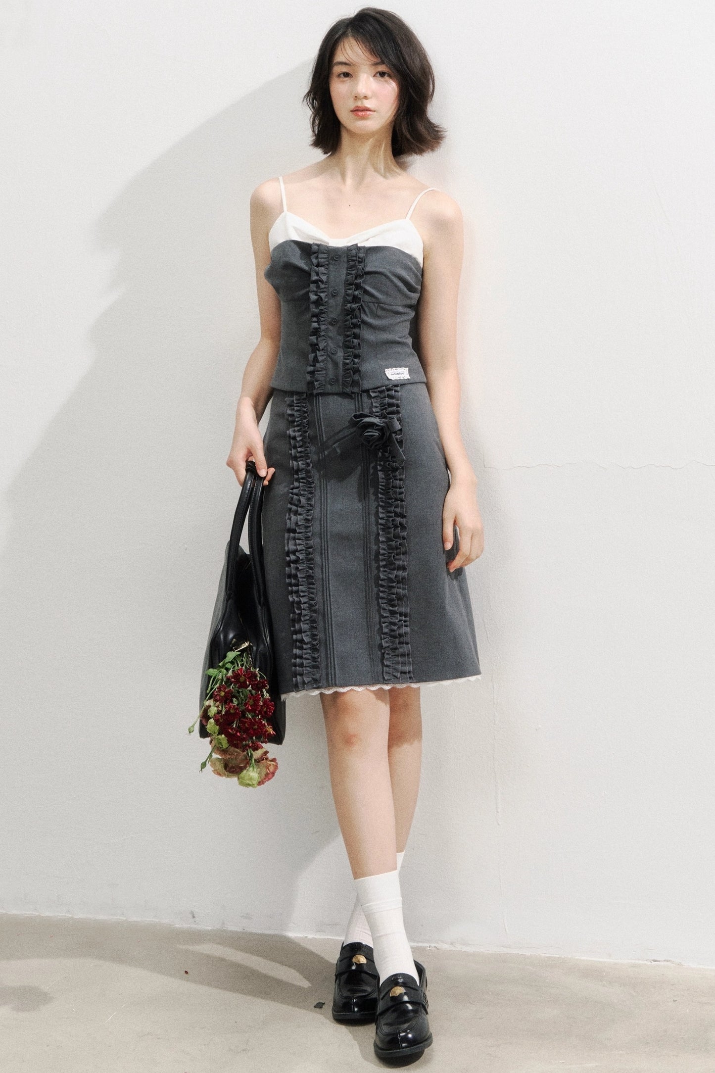 Vintage Lace Suspender Skirt Set-Up