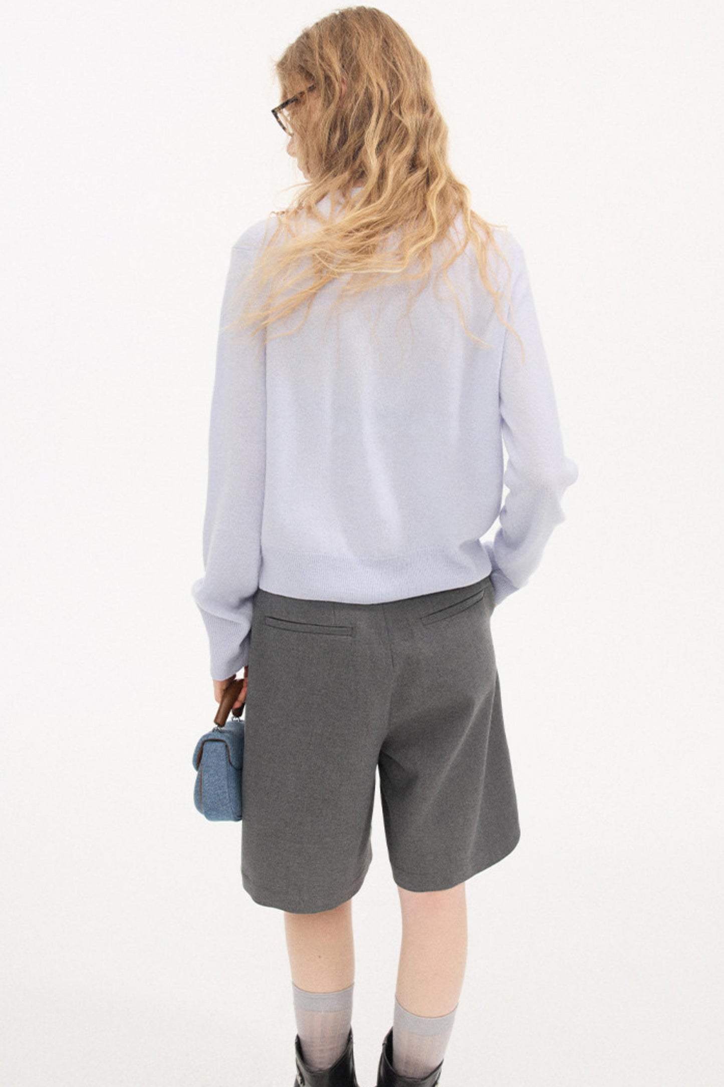 Embroidered Grape Wool Sweater