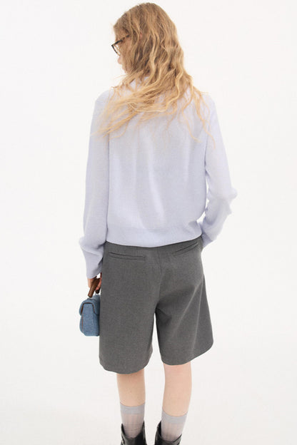 Embroidered Grape Wool Sweater