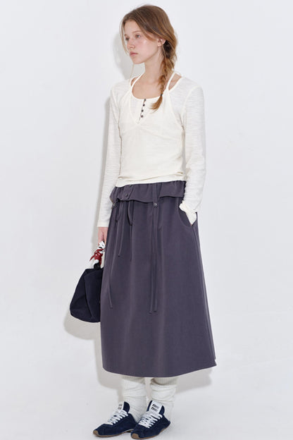 Texture Fabric Halter Camisole Top Set