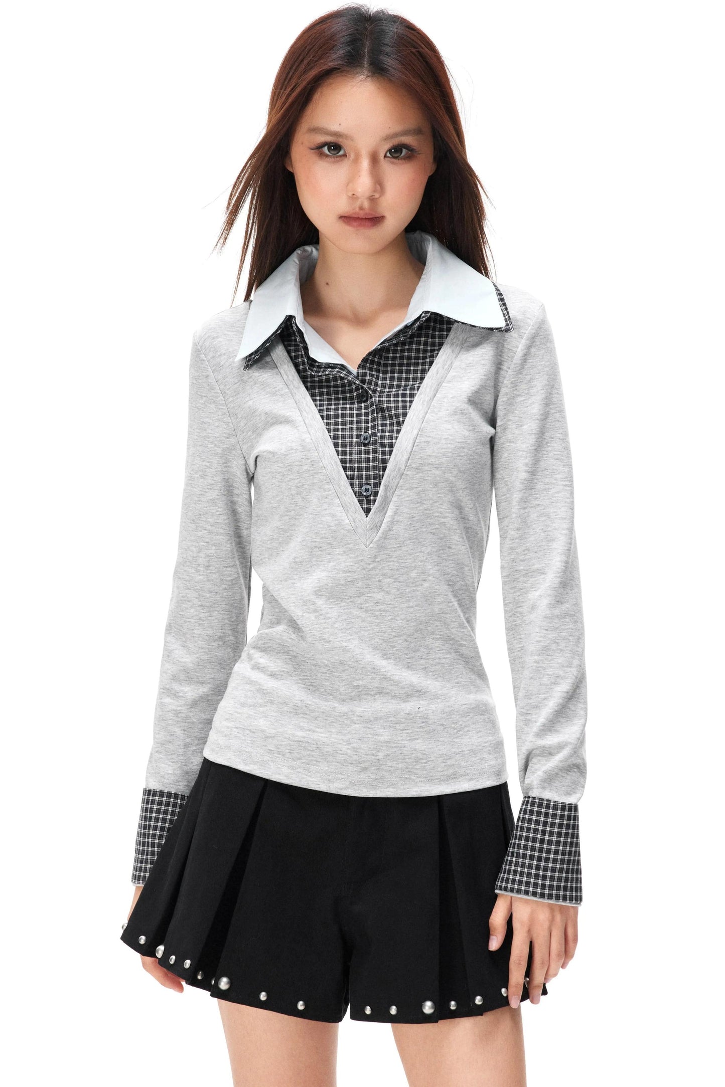 Retro Strick-Lagenlook-Top