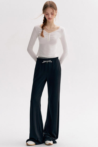 Romantic Cotton Bootcut Slacks