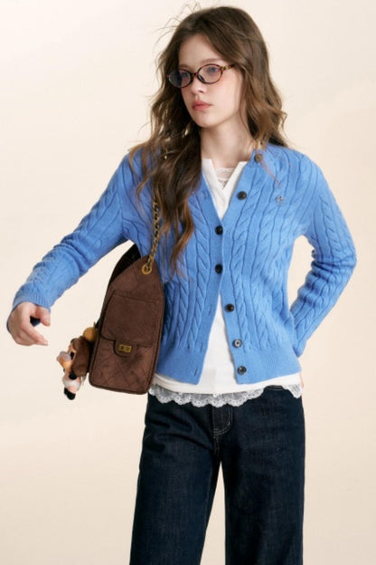 Winter Leopard Knit Cardigan