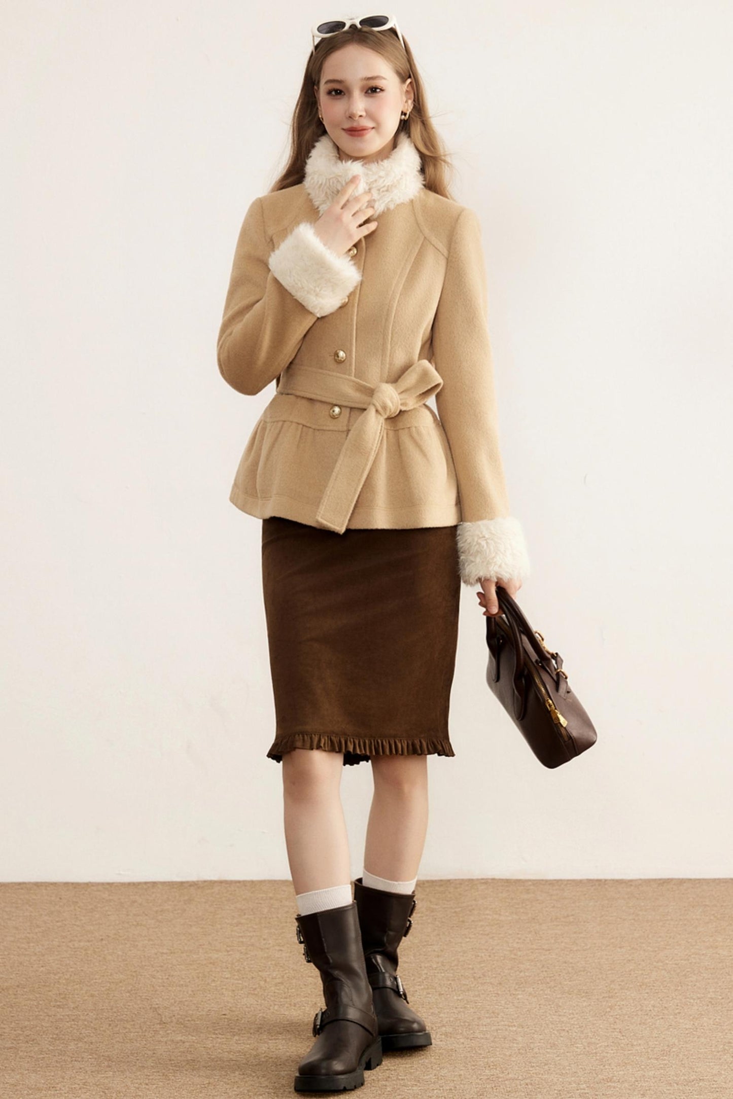 Winter Retro Lambswool Patchwork Jacket