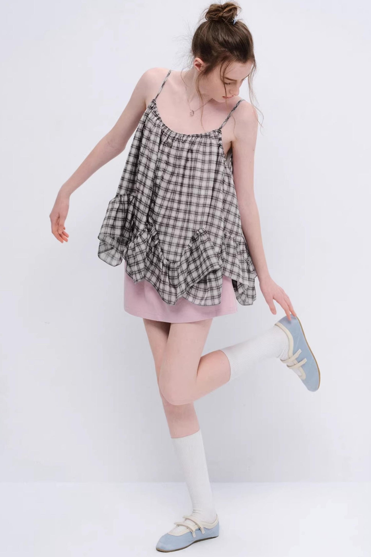 Wild Strawberry Plaid Camisole Top