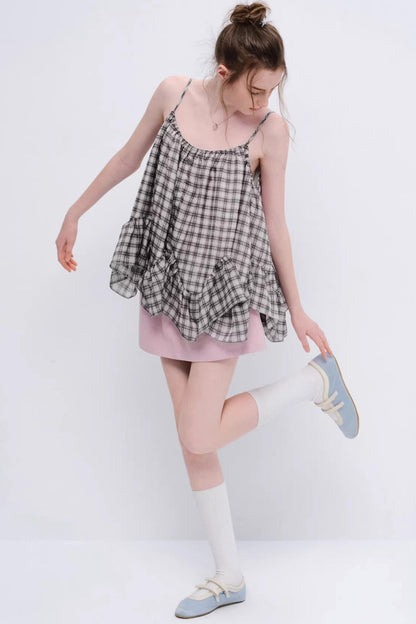 Wild Strawberry Plaid Camisole Top