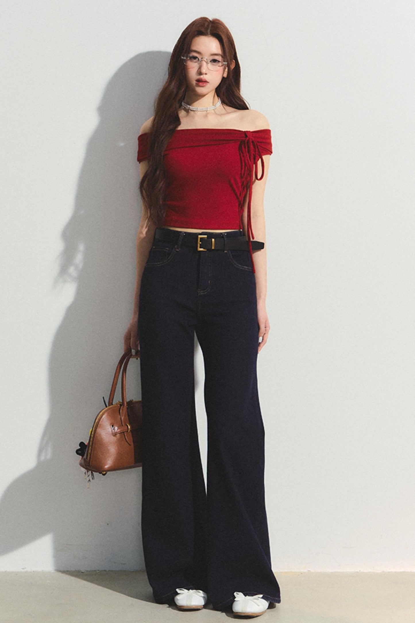 Pink Wool Blend Strapless Top