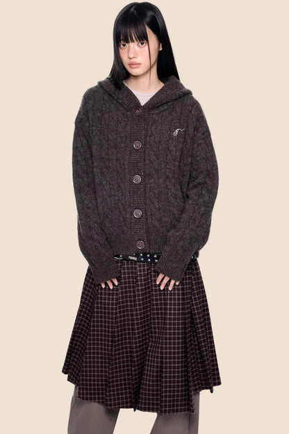 Twisted Embroidered Knit Jacket