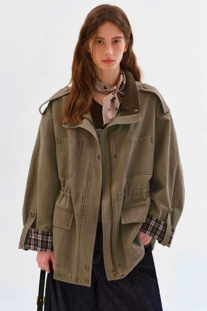 Versatile Patchwork Windbreaker Jacket