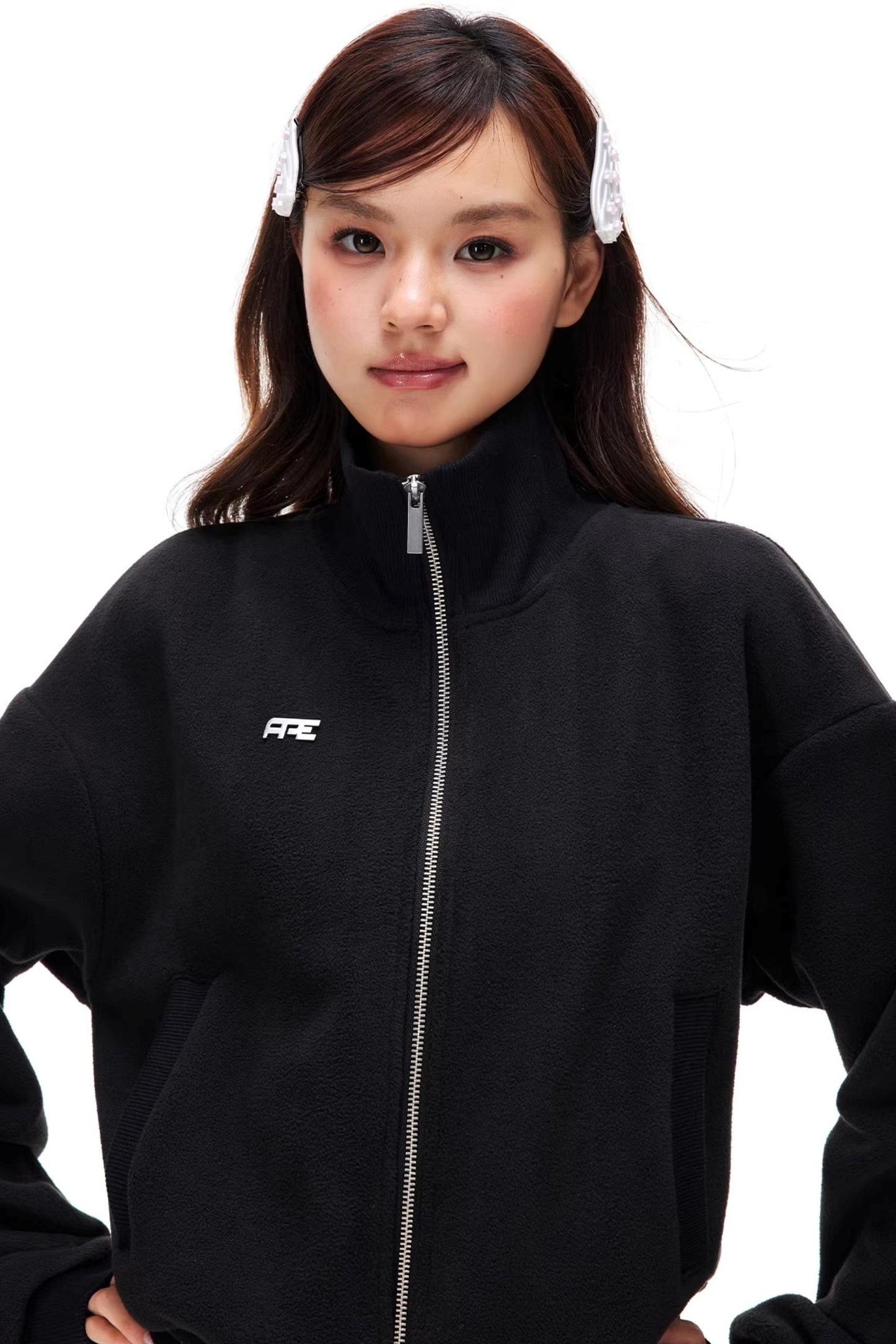 Fleece Zipper Jacket and Pants Suit Set-Up