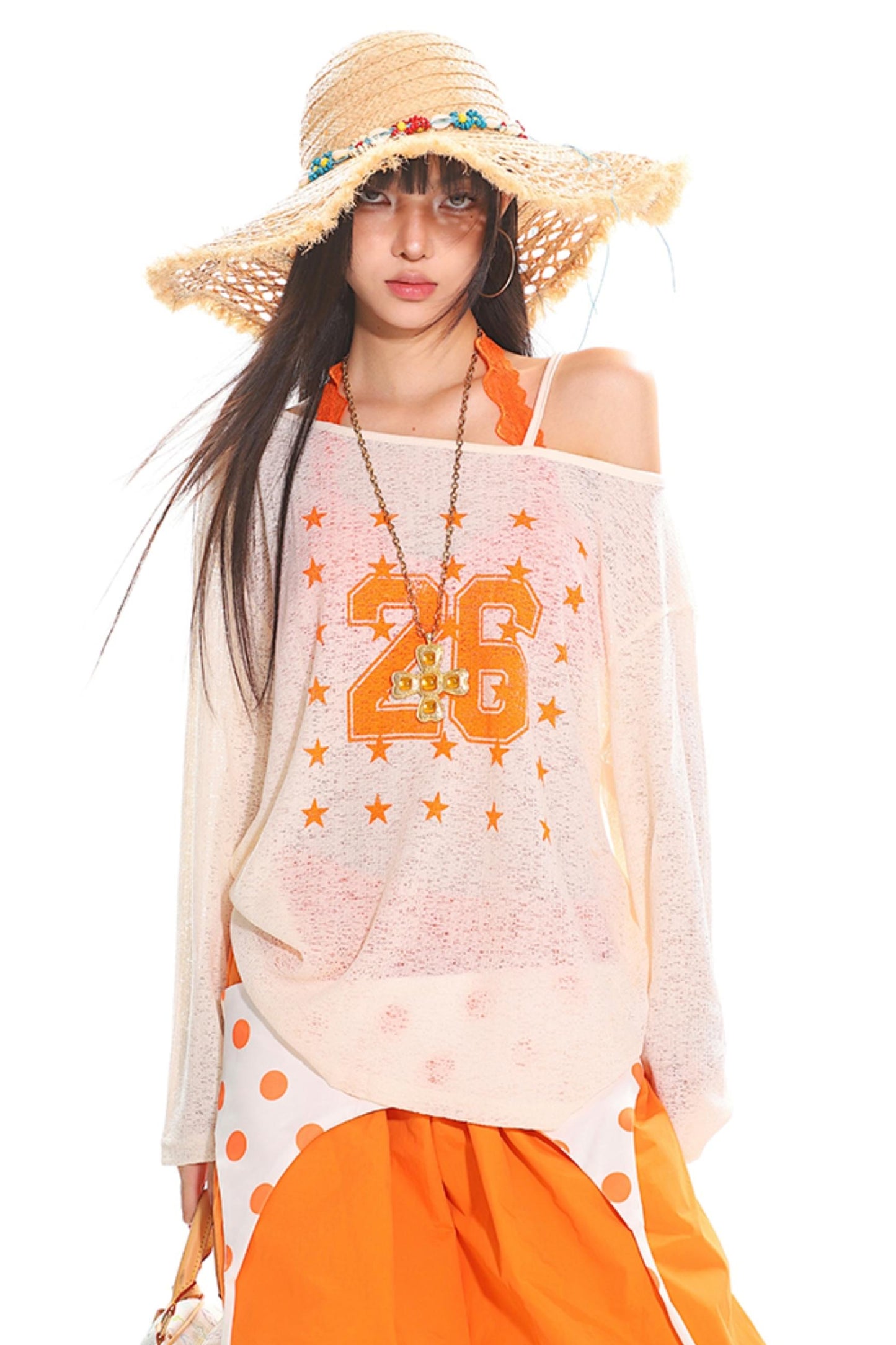 Vintage Rose One Shoulder T-Shirt