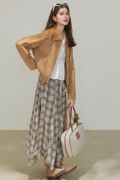 Suede Cropped Jacket