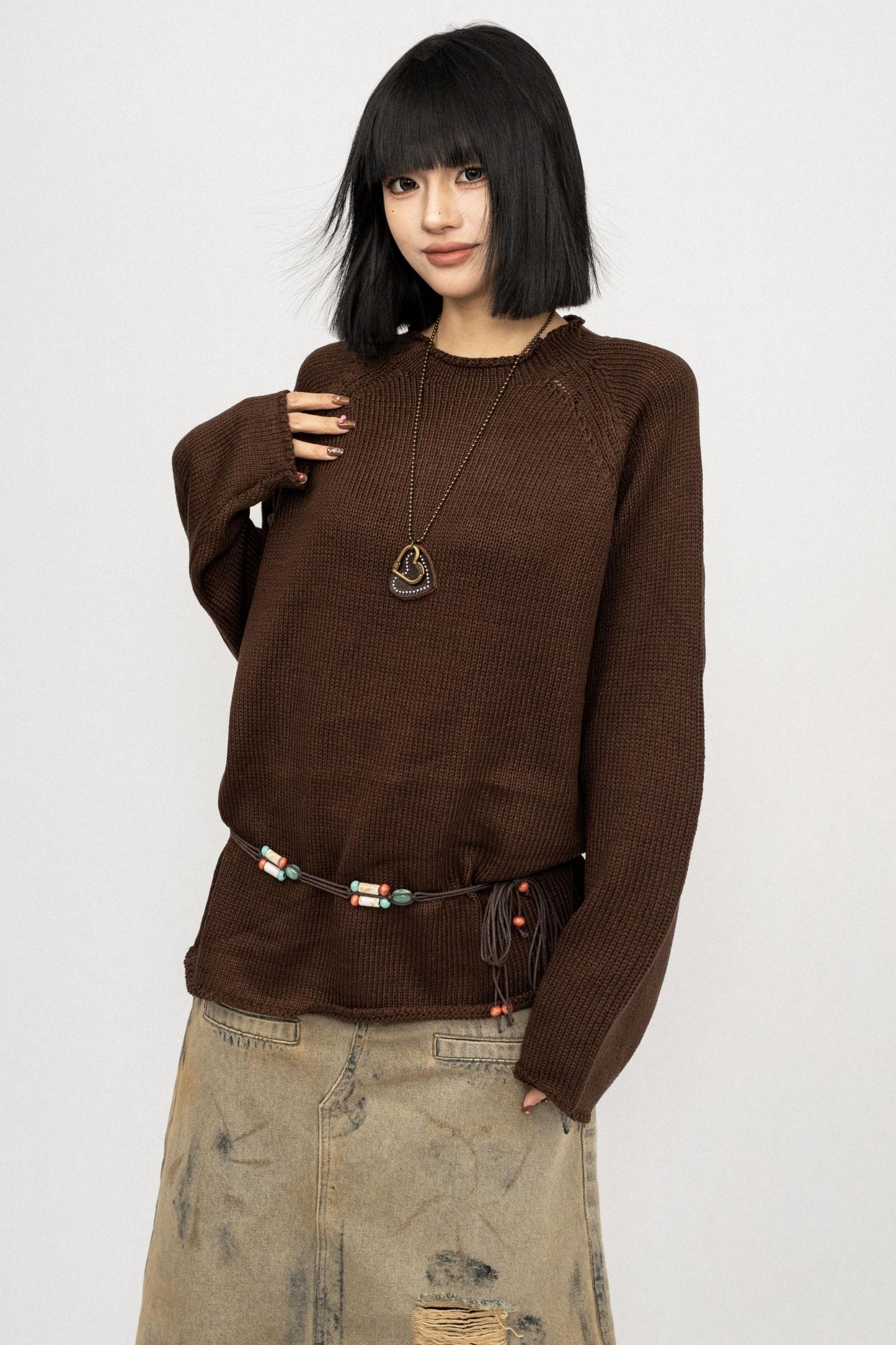 Autumn Vintage Crew Knit Top