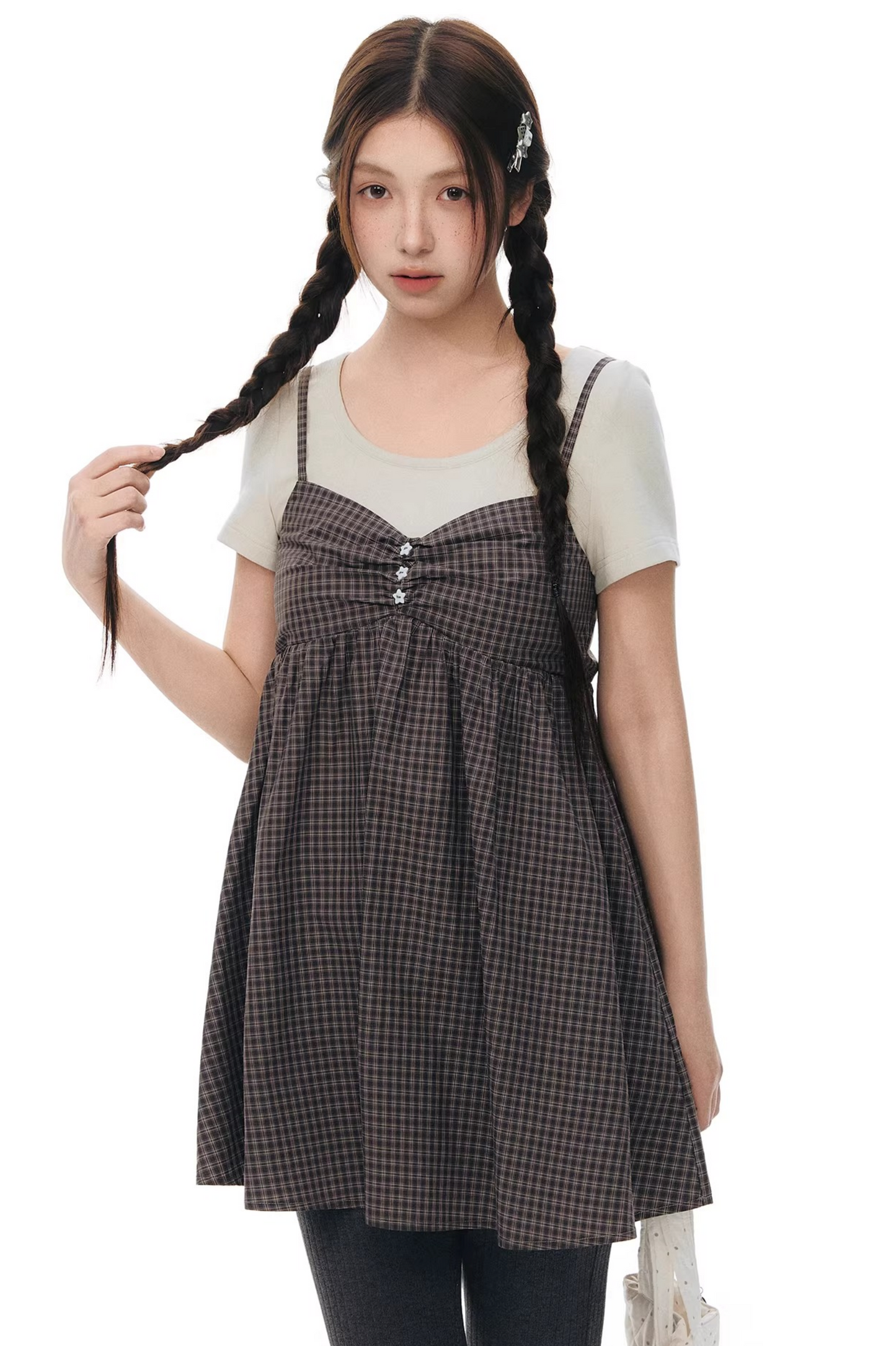 Fake Two-Piece Cotton Top