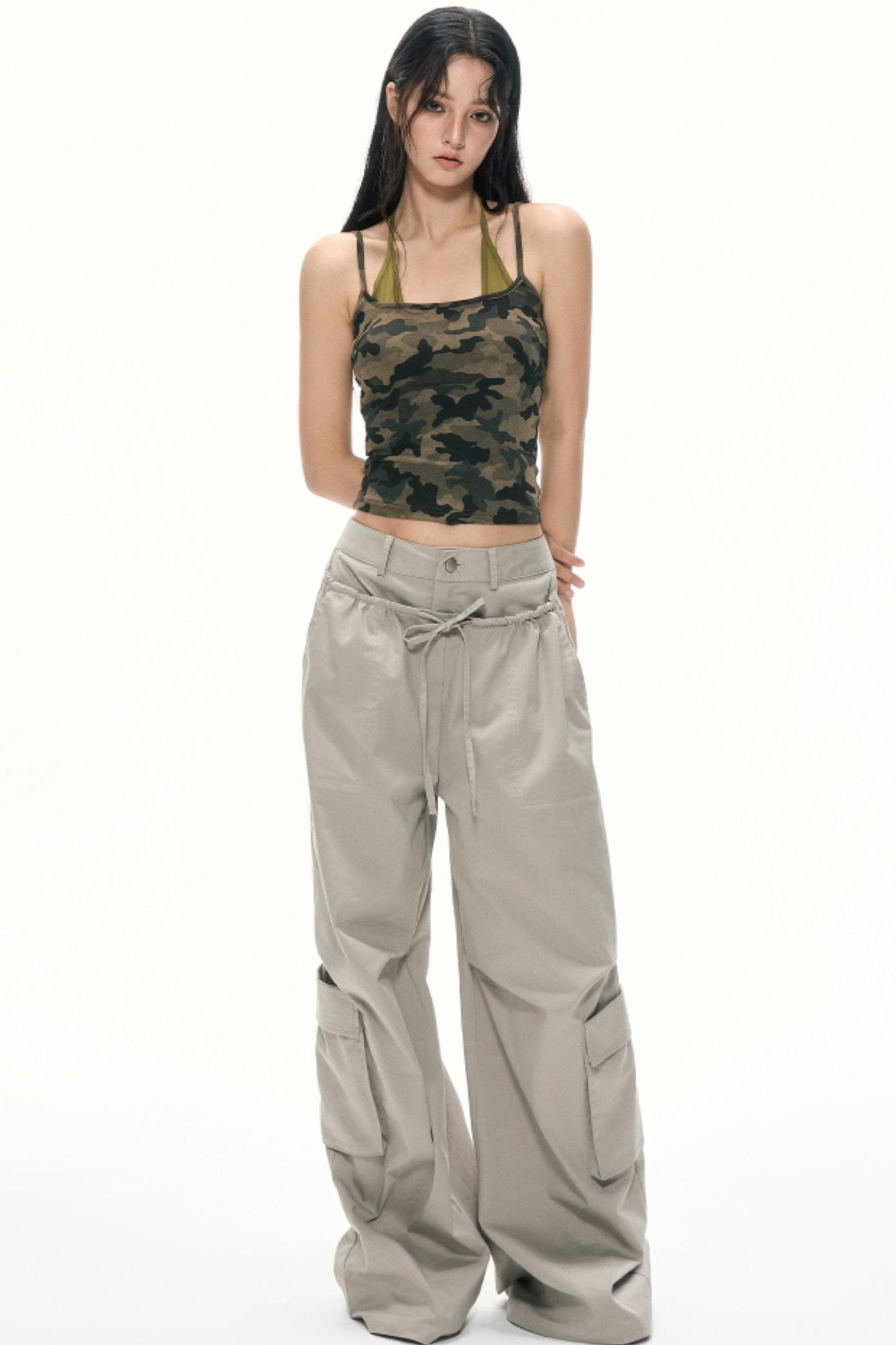 Summer High-Waisted Wide-Leg Kids Pants