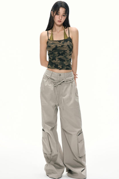 Summer High-Waisted Wide-Leg Kids Pants