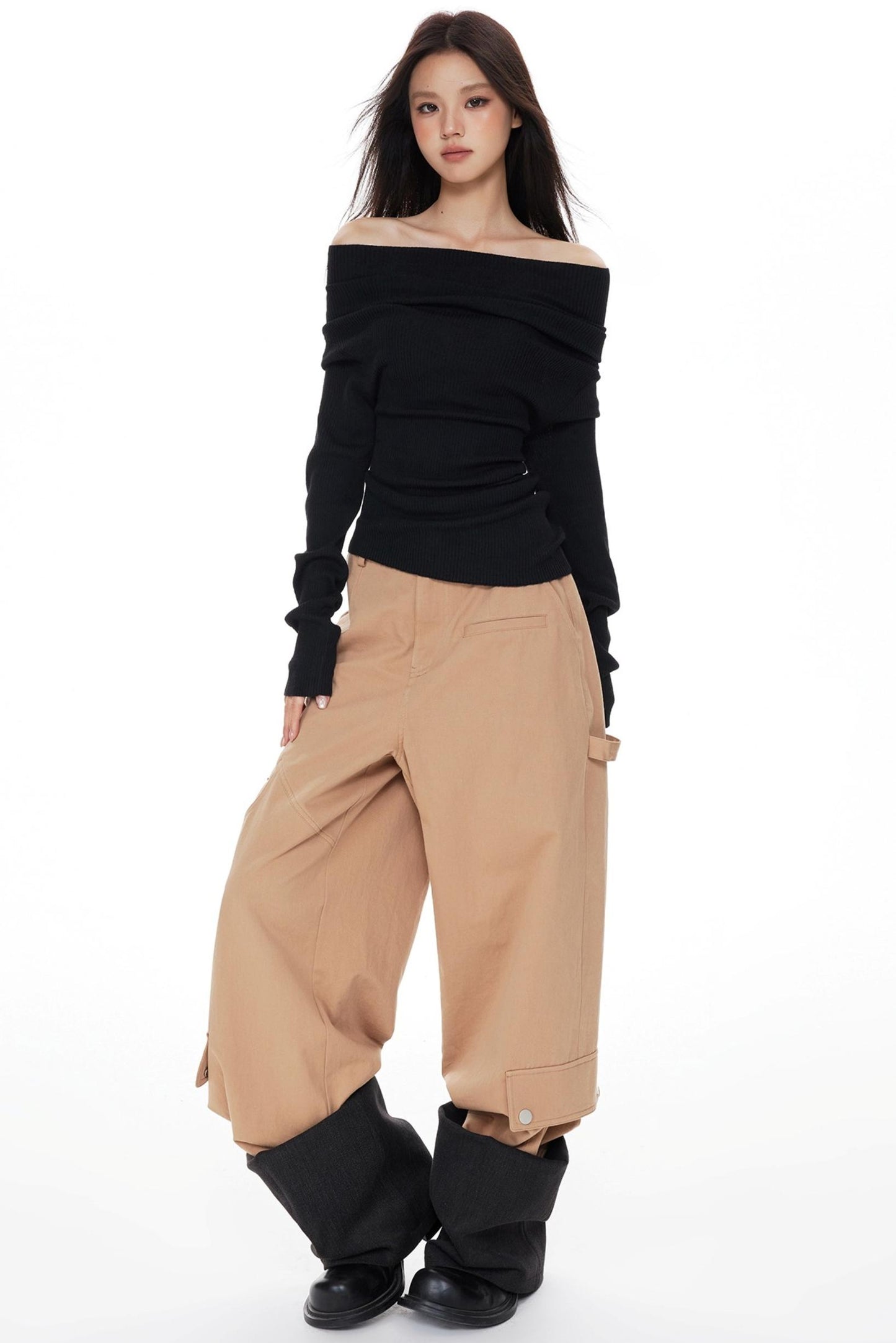 One-Shoulder Knit Sweater