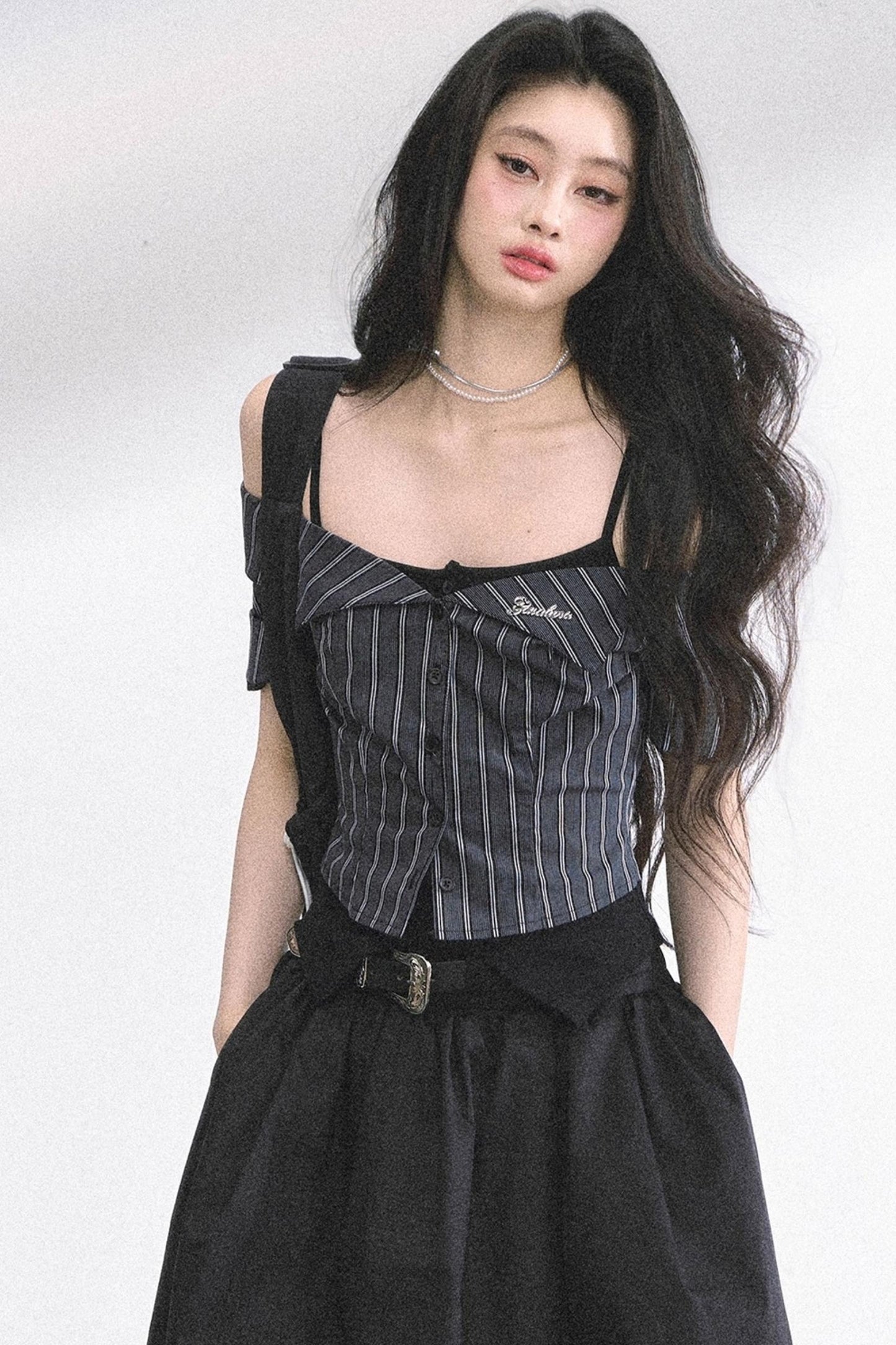 Kyoto Striped Short-Sleeved Sunscreen Top