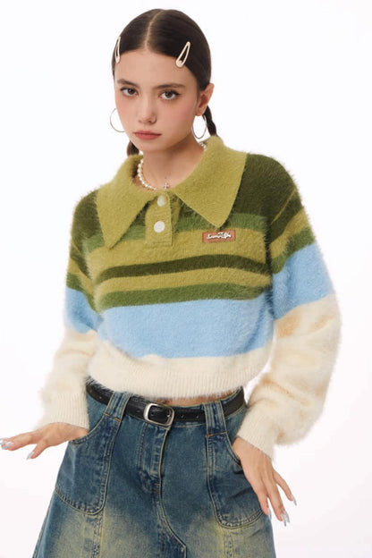 Lazy Retro Polo Neck Sweater