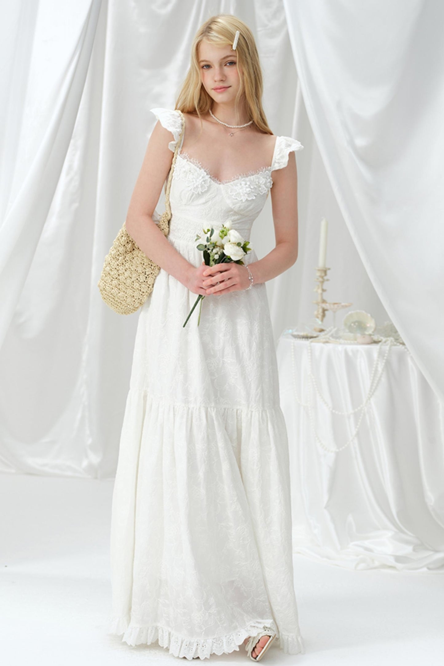 Summer Lace Halter Dress