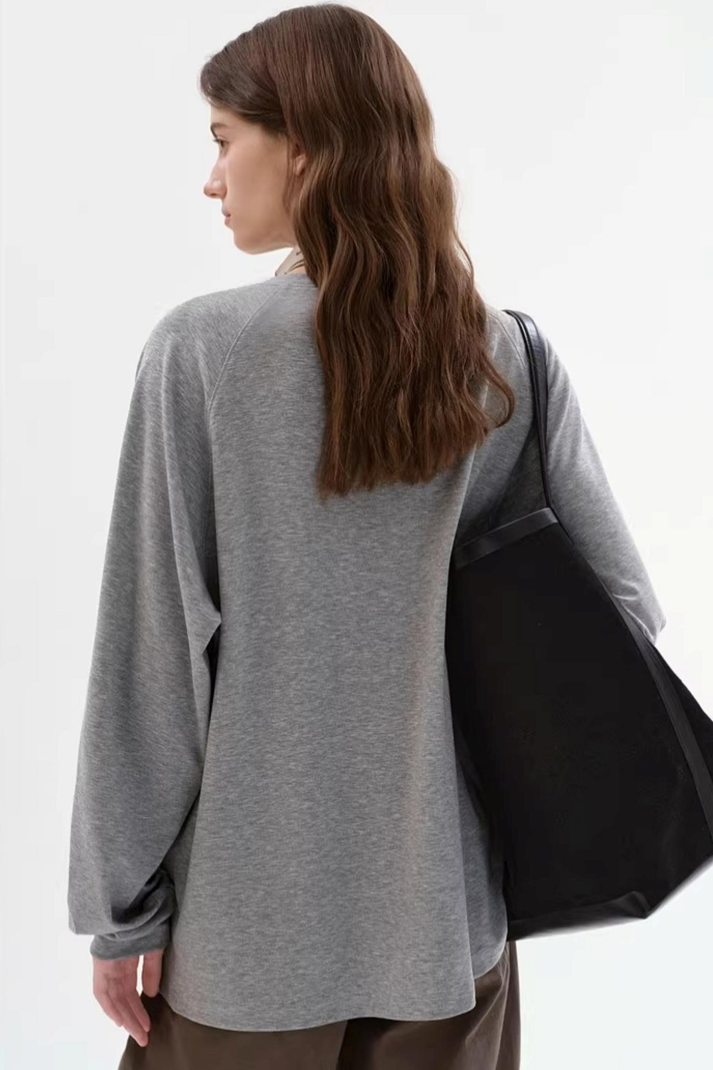 Lyocell Loose Printed Long Sleeve T-Shirt