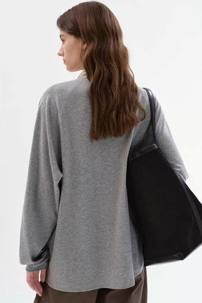 Lyocell Loose Printed Long Sleeve T-Shirt