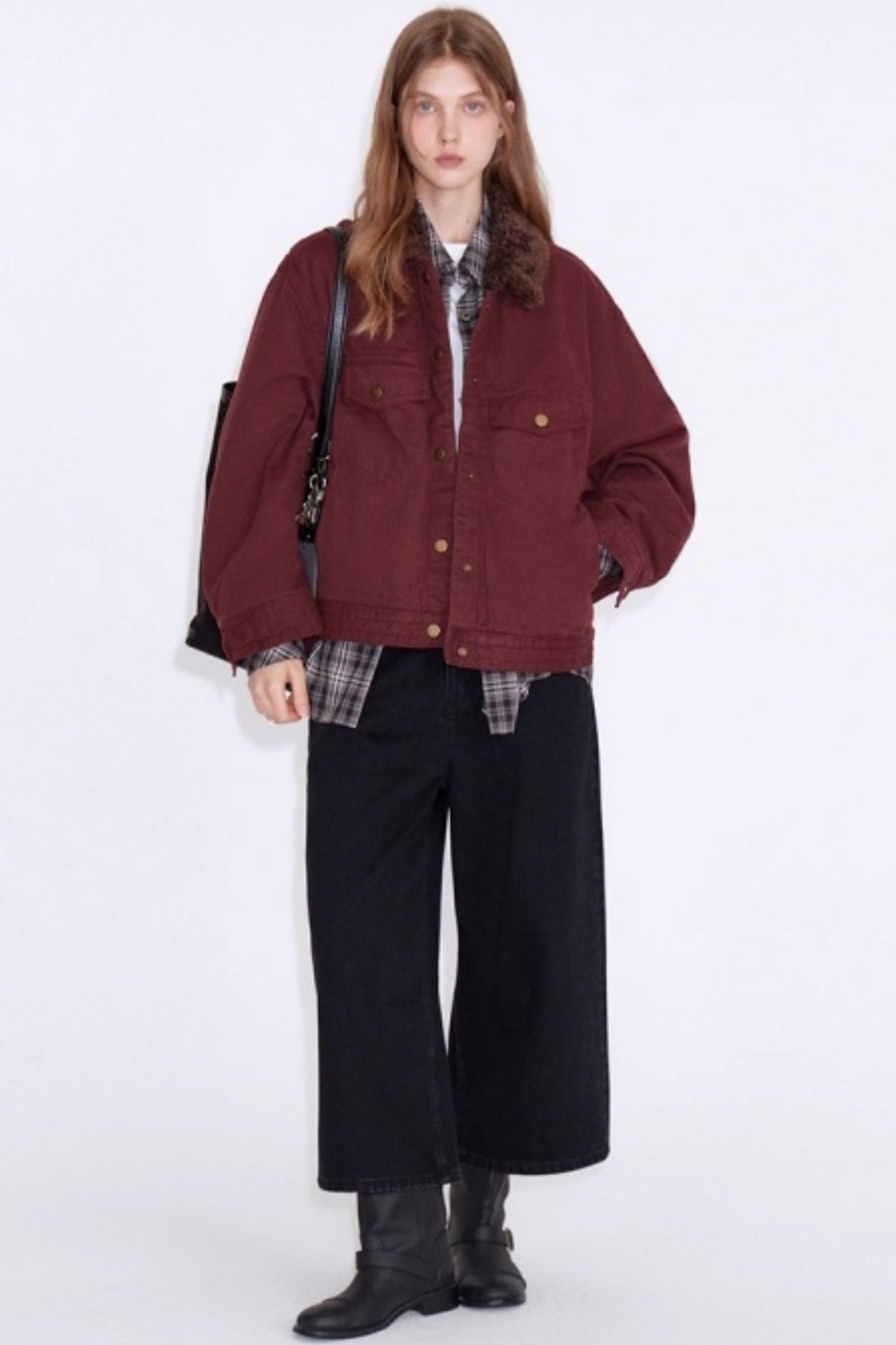 Cherry Vintage Red Cotton Jacket