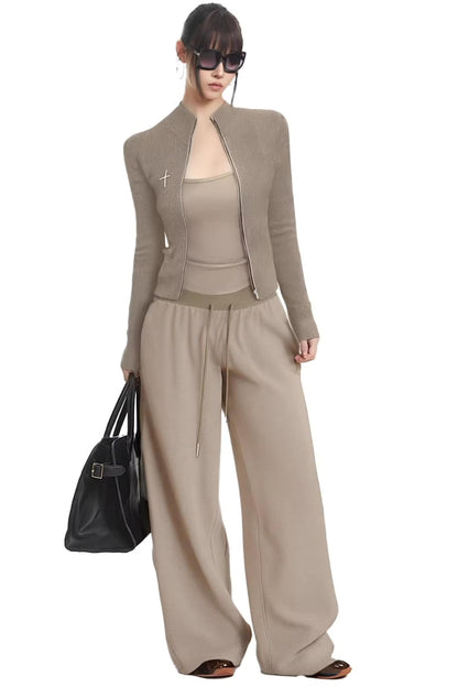 American Knit Zipper Jacket Set-Up