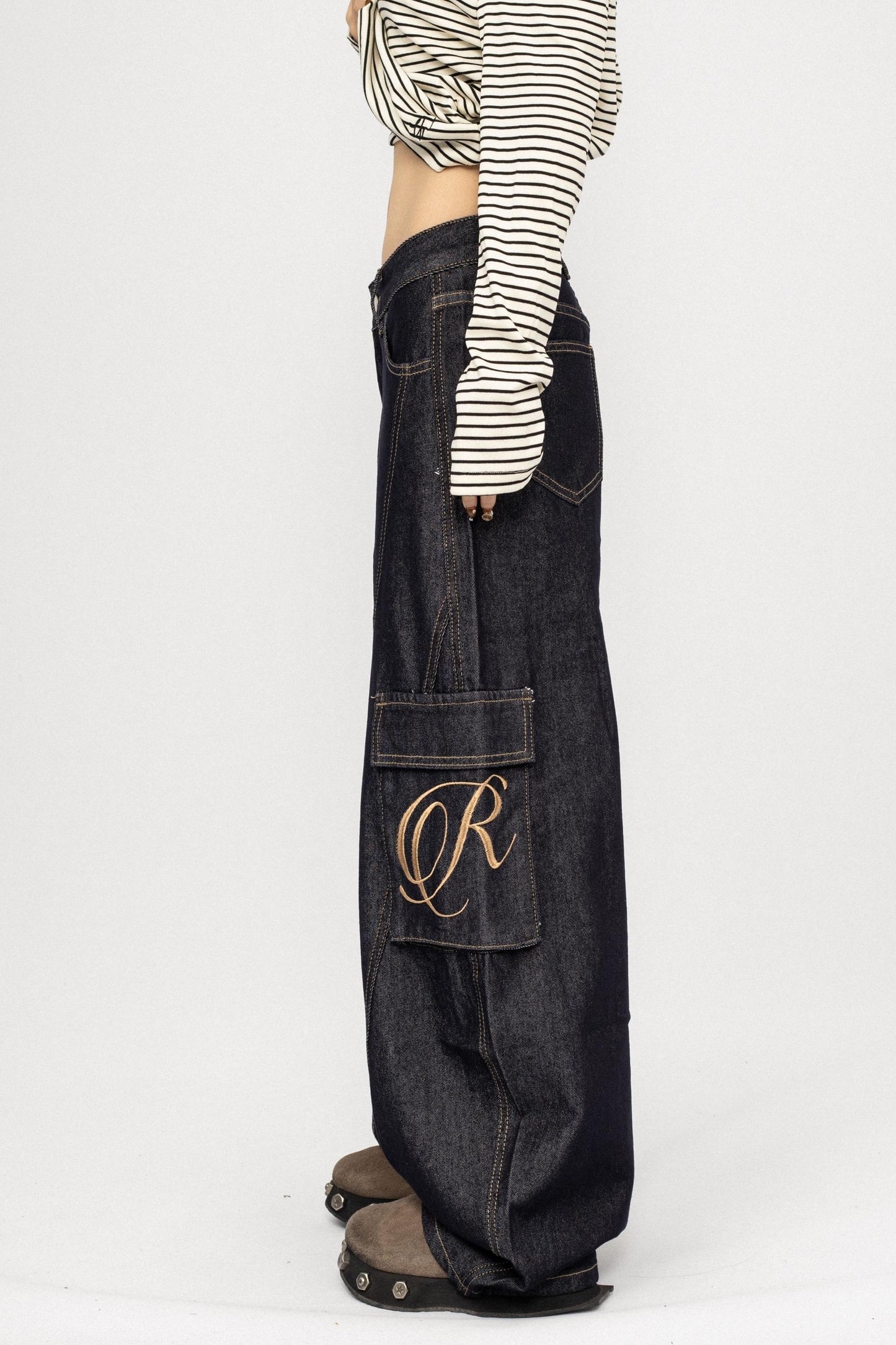 Autumn Winter Wide-leg Scimitar Pants