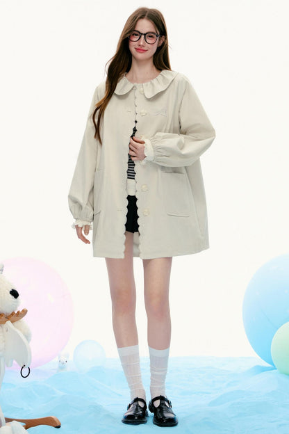 Retro Loose Fit Long Trench Coat