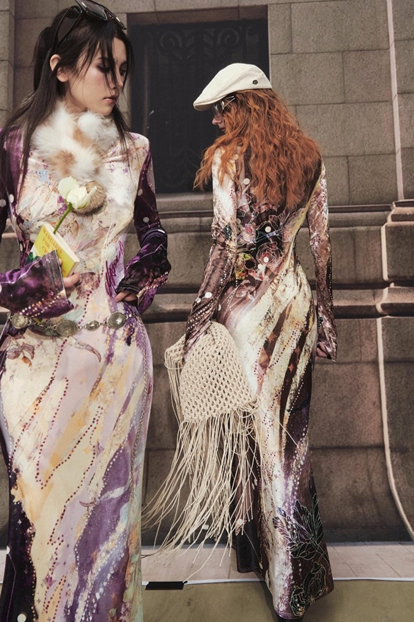 Velvet V-Neck Mermaid Dress