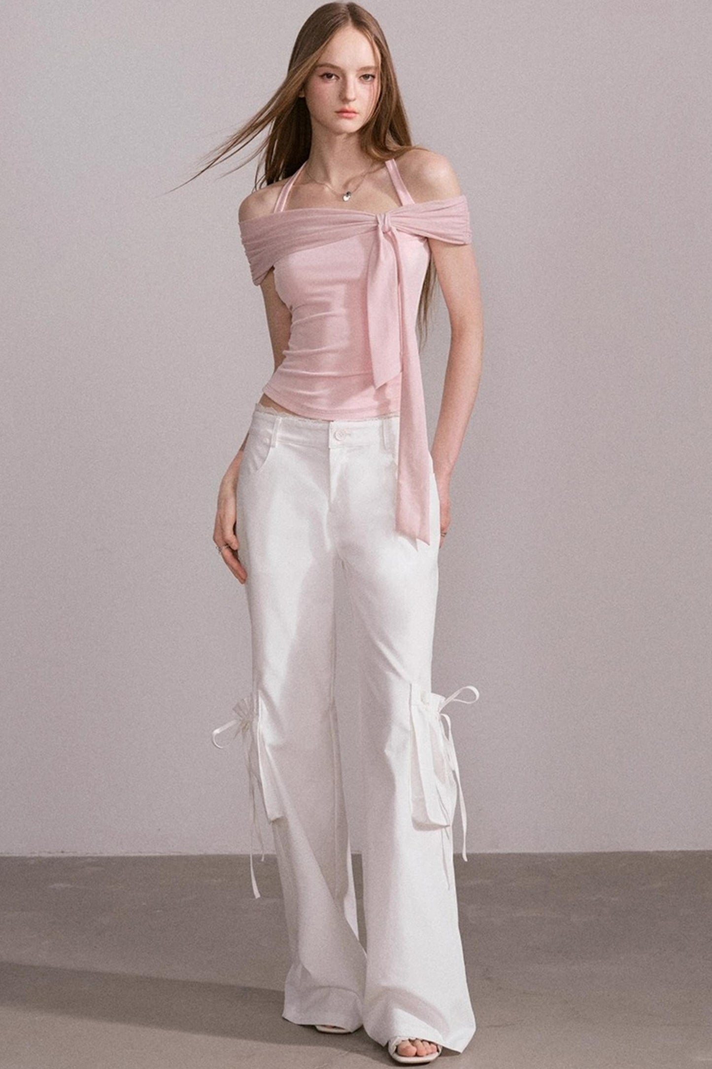 One-Shoulder Mesh Top