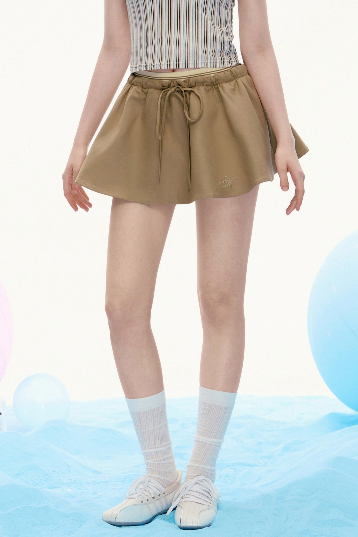 Vintage Embroidered Cropped Skirt