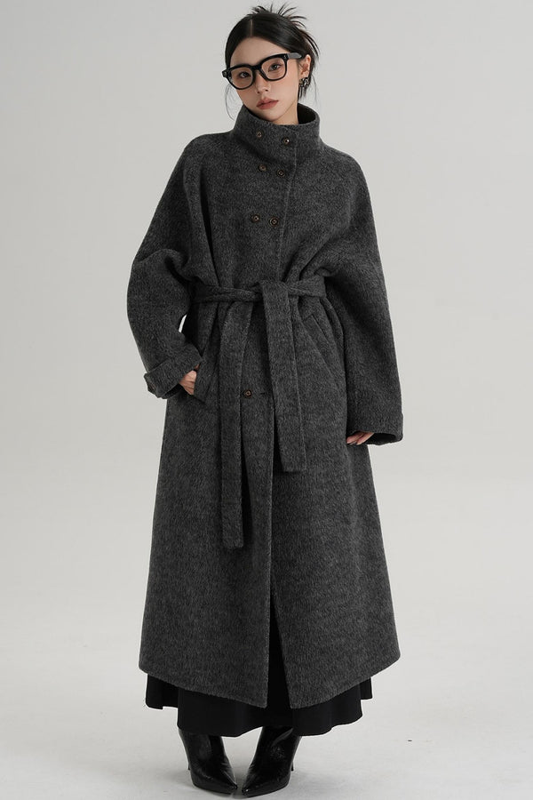 High Neck Wool Coat