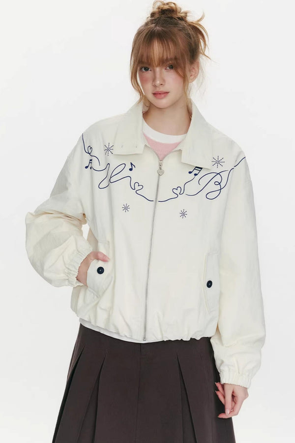 Dynamic Trajectory Embroidered Jacket