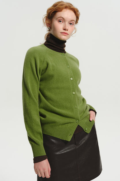 Avocado Green Wool Knitted Top