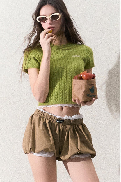 Elegant Fitted Short-Sleeve Top