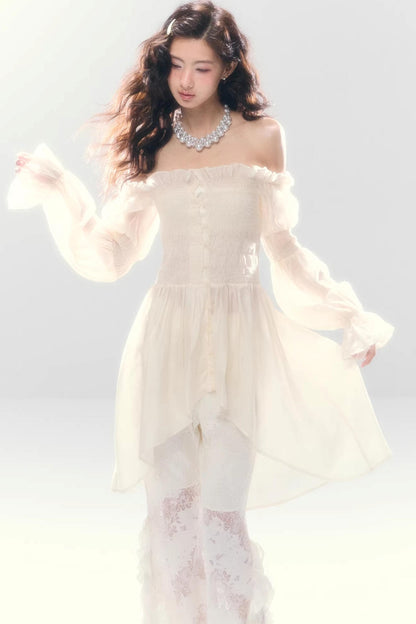 Misty French Ruched Dress