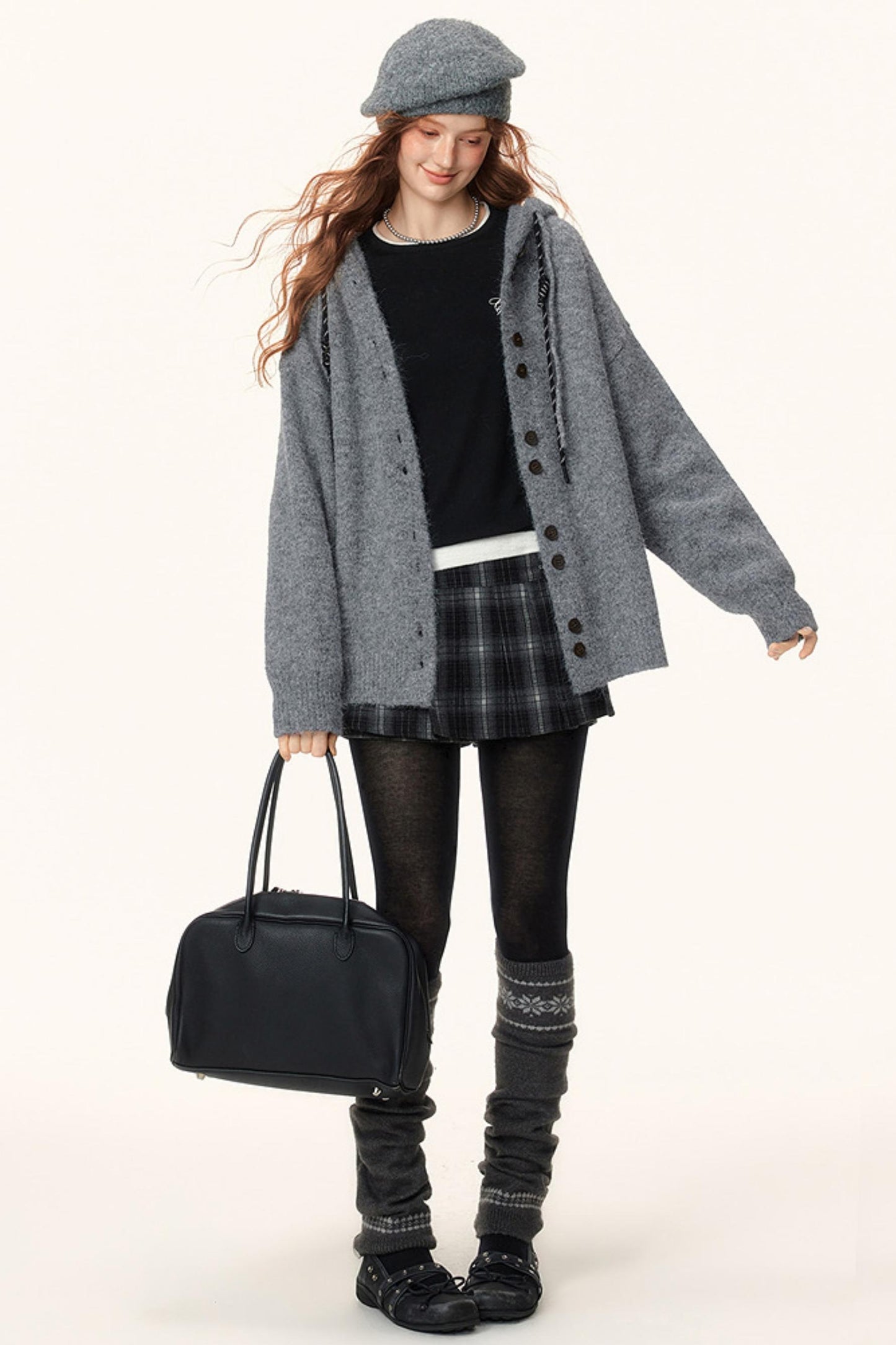 Hooded Knitwear Jacket