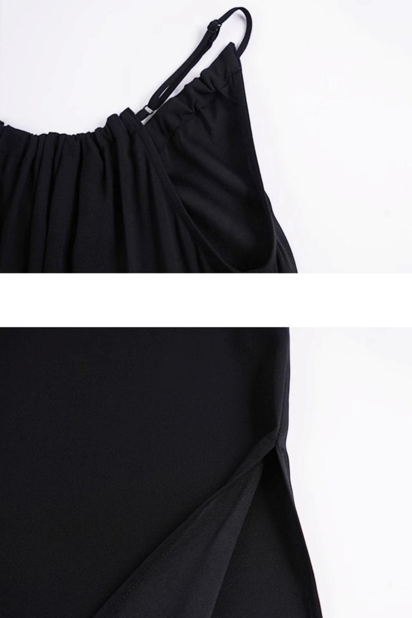 Draped Acetate Halter Maxi Dress