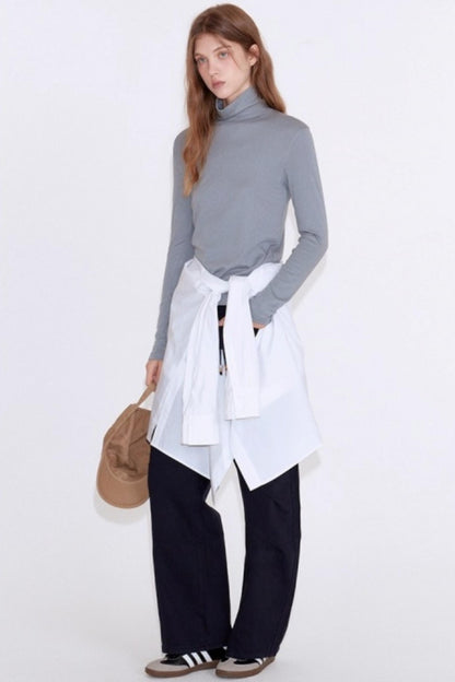 Cashmere Blend Knit Slimmimg Sweater