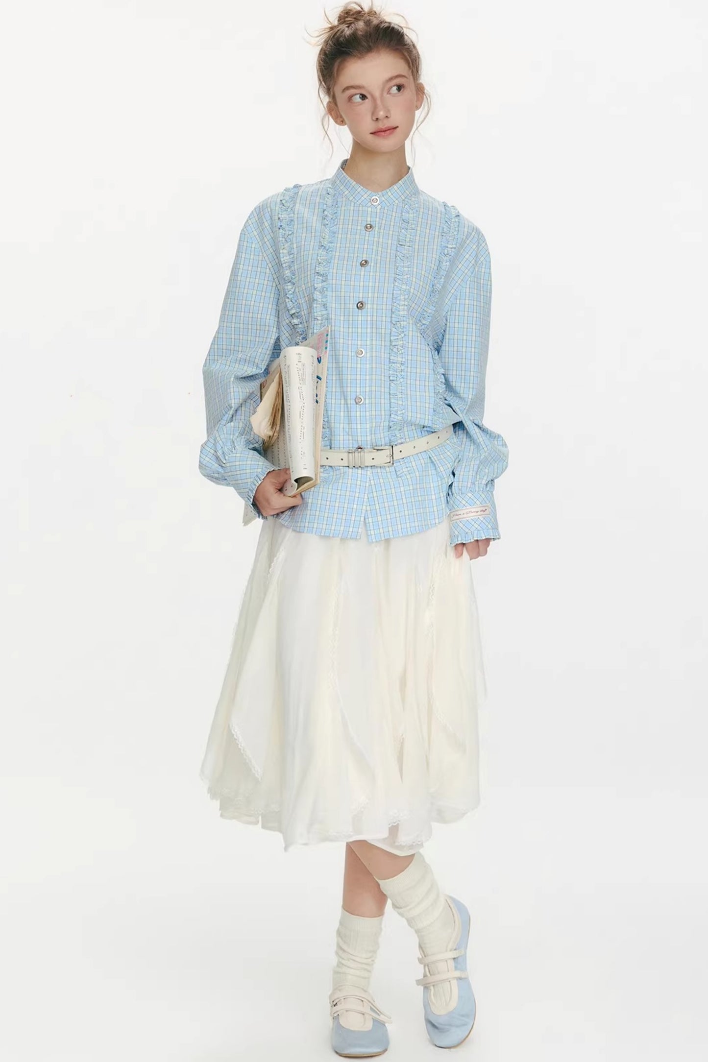 Night Dew Rose Chiffon Skirt